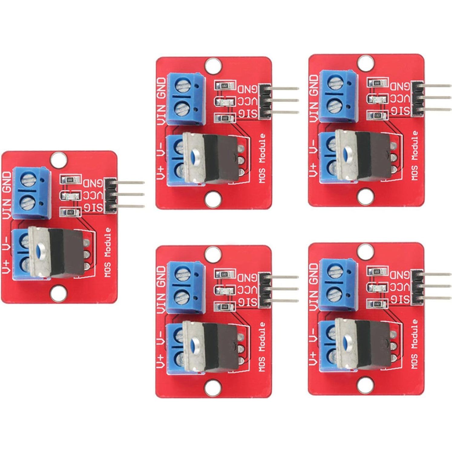 5 Módulos Controlador MOSFET PWM 0-24V 5A Walfront