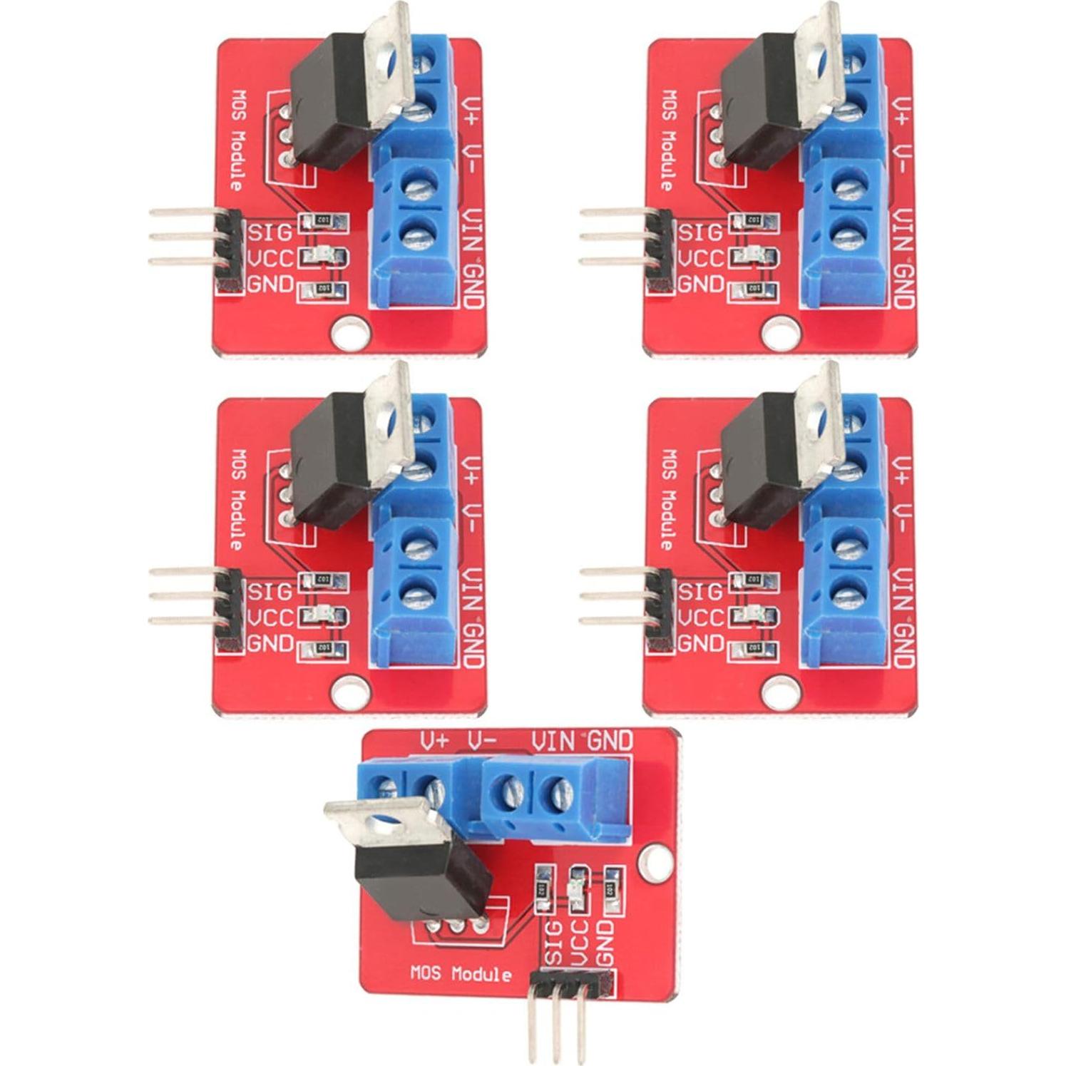 5 Módulos Controlador MOSFET PWM 0-24V 5A Walfront