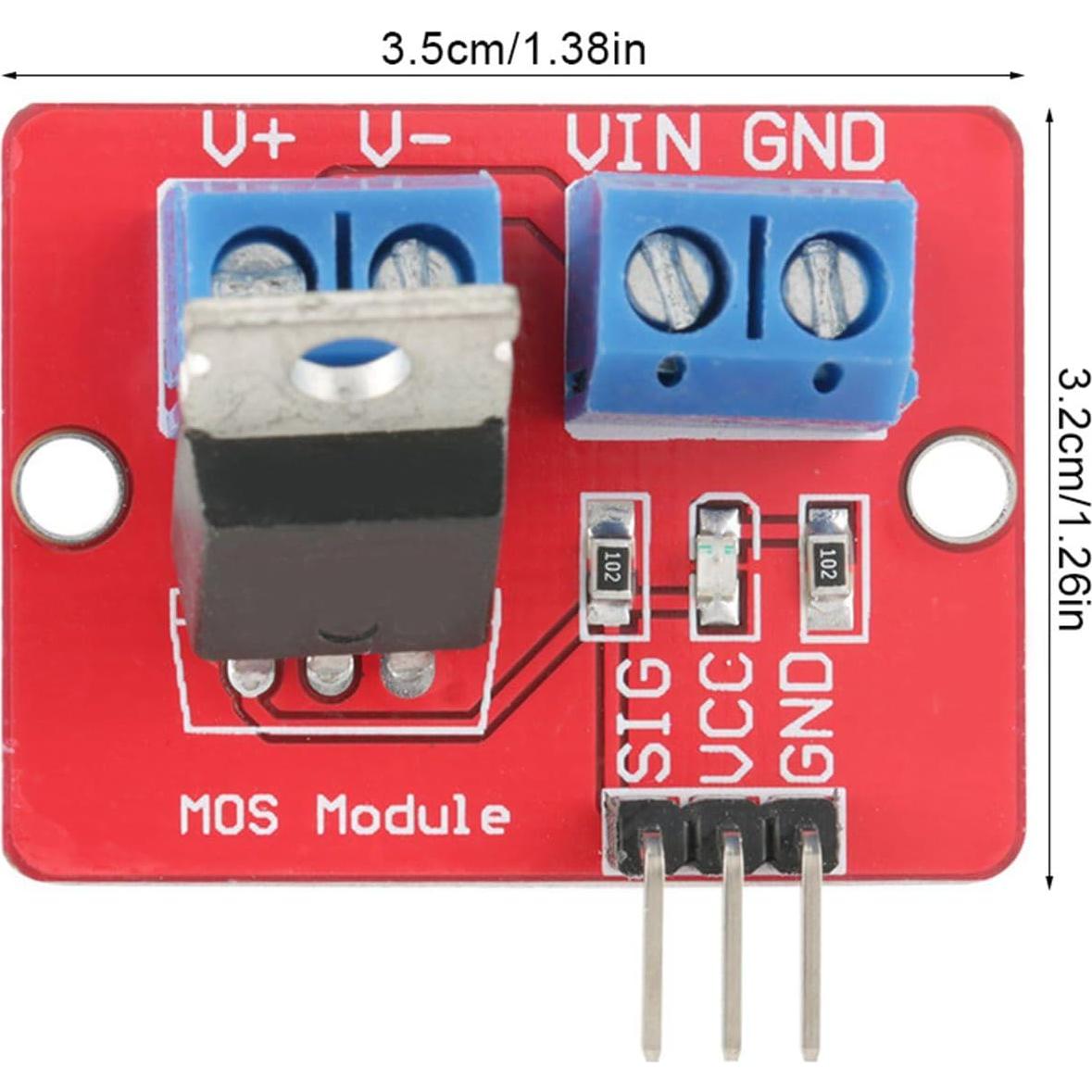 5 Módulos Controlador MOSFET PWM 0-24V 5A Walfront