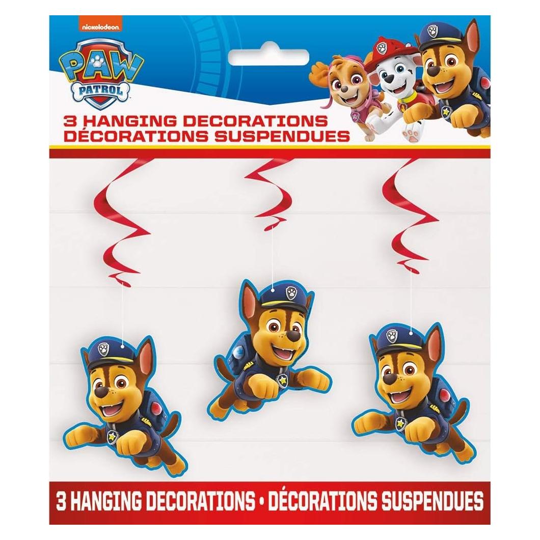 Decoraciones Colgantes Paw Patrol - Paquete de 3 - 66 cm
