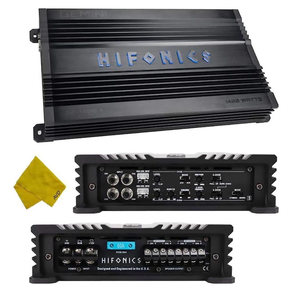 Amplificador de Coche Hifonics GE14004 4 Canales 1400W