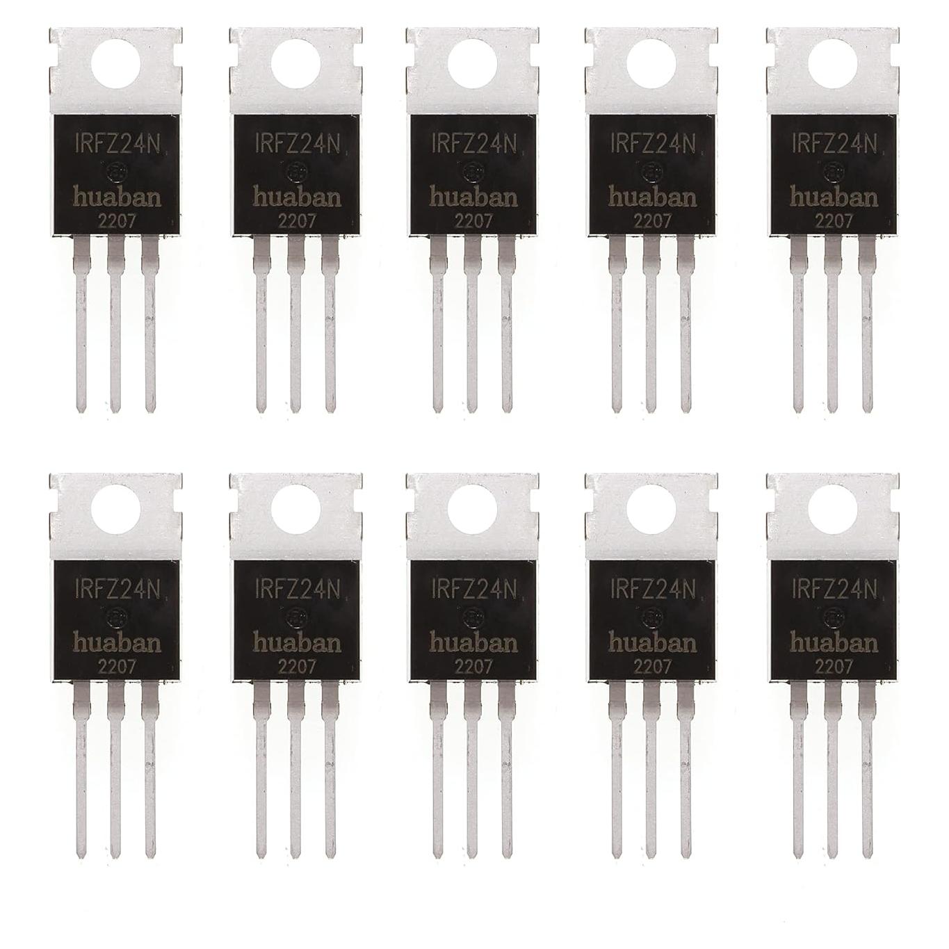 10 Piezas Transistor MOSFET N-Canal IRFZ24N 55V 17A