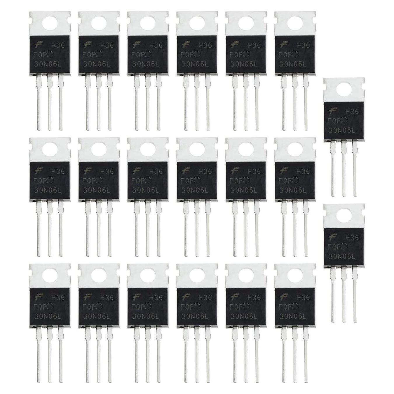 Transistor MOSFET N-Channel FQP30N06L 30A 60V 20pcs SING F LTD