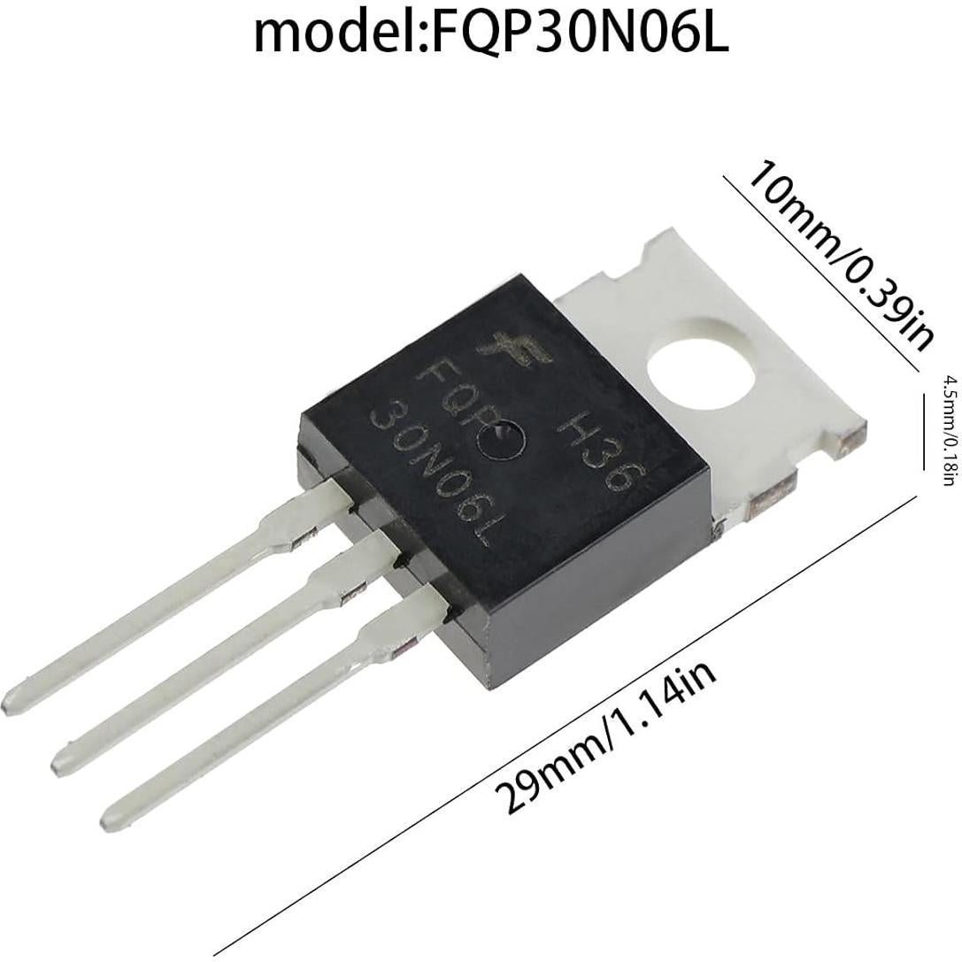Transistor MOSFET N-Channel FQP30N06L 30A 60V 20pcs SING F LTD