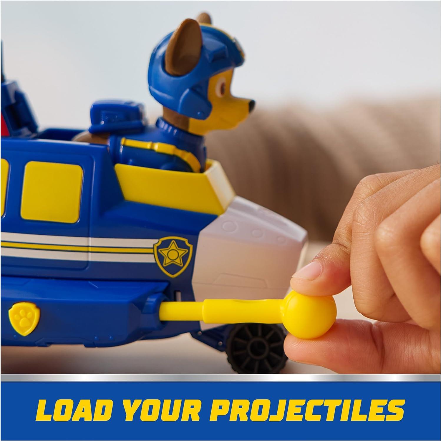 Paw Patrol - Paw Patrol – Chase Air Rescue Vehicle Figurine – Car Collectible Figurine – Projectiles Mission Aerobatics – Paw Patrol Vehicle – Children's Car – Children's Toy 3 Years and Above