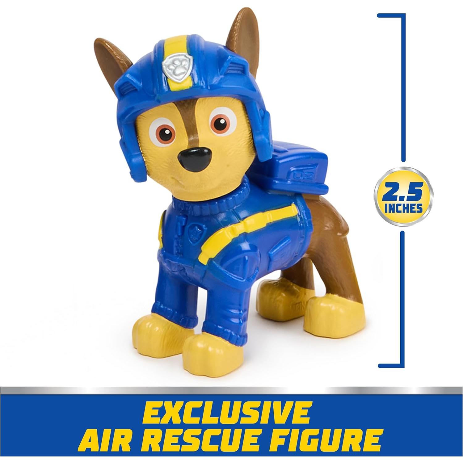 Paw Patrol - Paw Patrol – Chase Air Rescue Vehicle Figurine – Car Collectible Figurine – Projectiles Mission Aerobatics – Paw Patrol Vehicle – Children's Car – Children's Toy 3 Years and Above