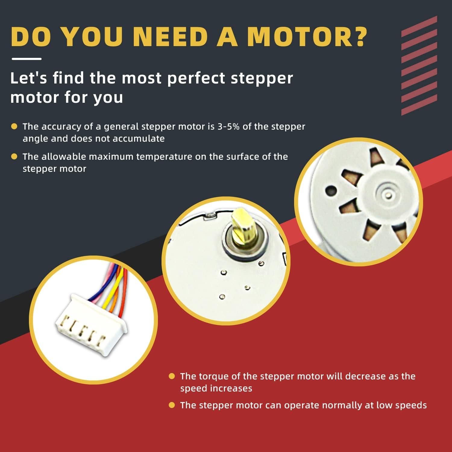 Motor Paso a Paso 12V 28BYJ-48 4 Fases - 6 Piezas