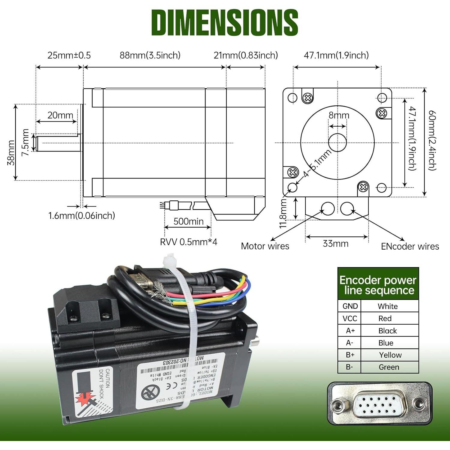 Motor Paso a Paso RATTMMOTOR Nema 24 3N.m 5A con Controlador