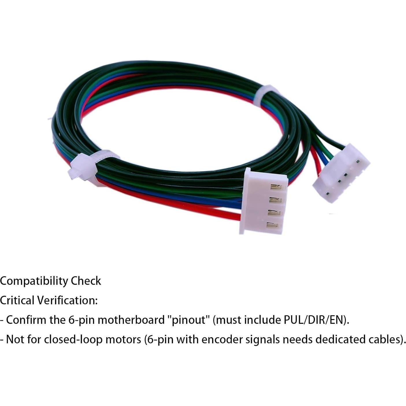 Cables de Motor Paso a Paso TIEXYE 4Pcs 1M 4Pin a 6Pin