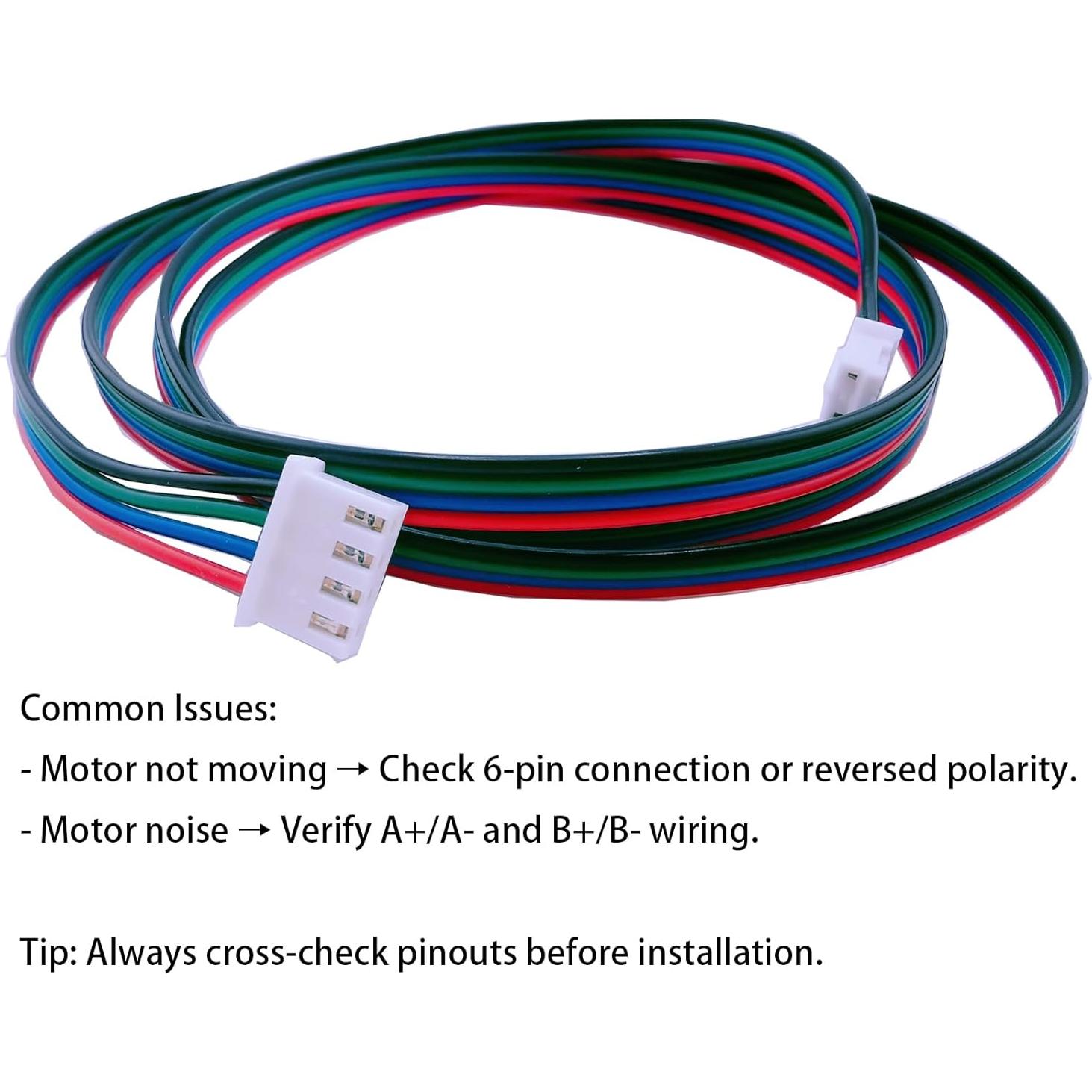 Cables de Motor Paso a Paso TIEXYE 4Pcs 1M 4Pin a 6Pin