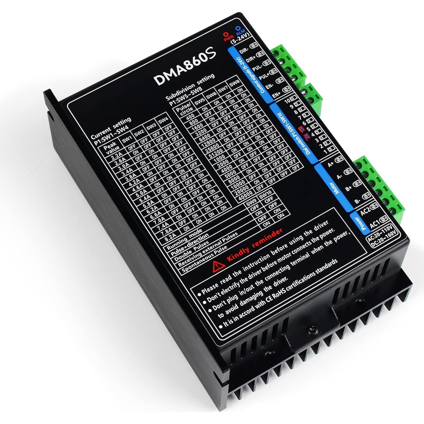 Controlador de Motor Paso a Paso CNCTOPBAOS DMA860S 2.2A-8.2A