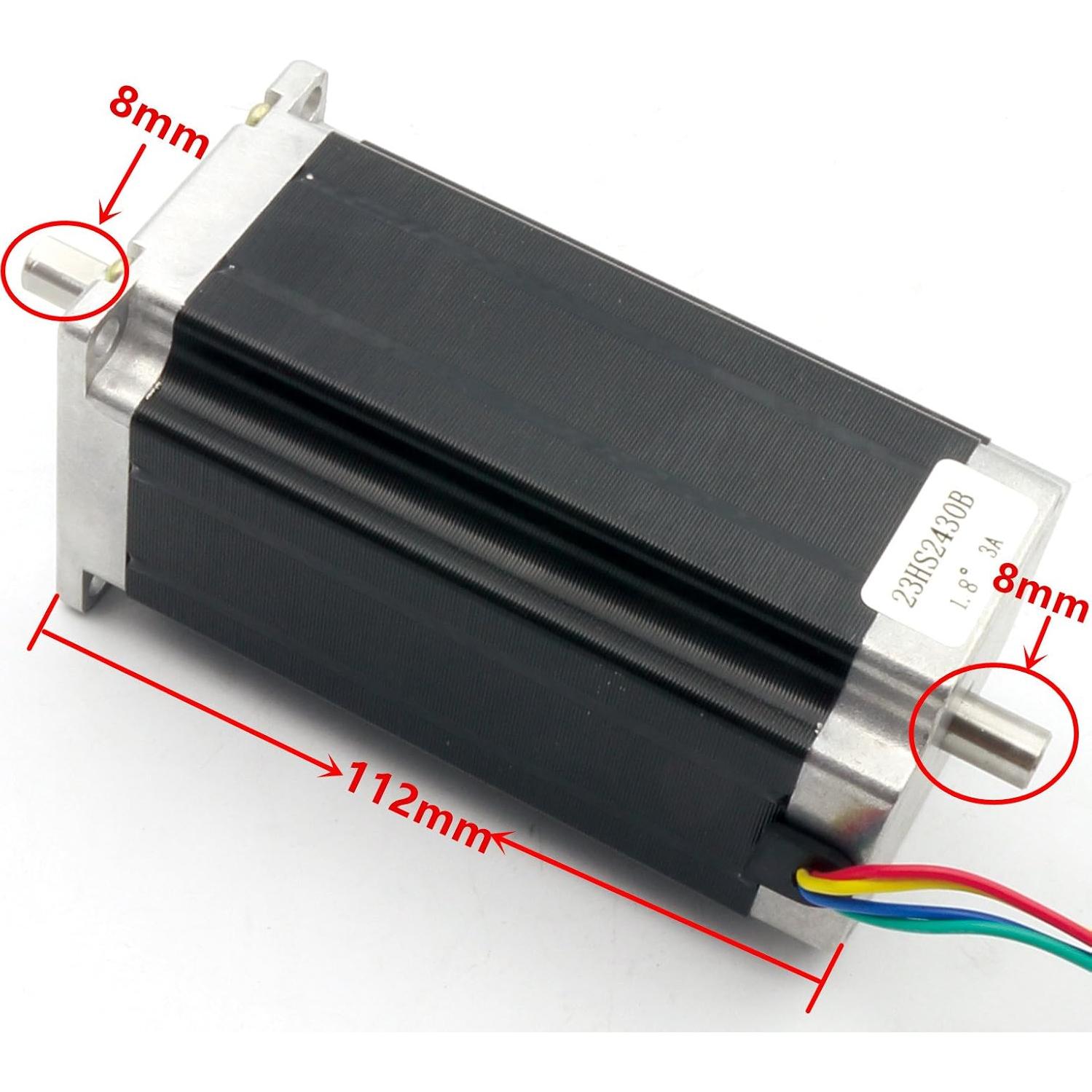 Motor Paso Híbrido Nema 23 3A 2.8Nm 112mm 4Pcs 23HS2430B