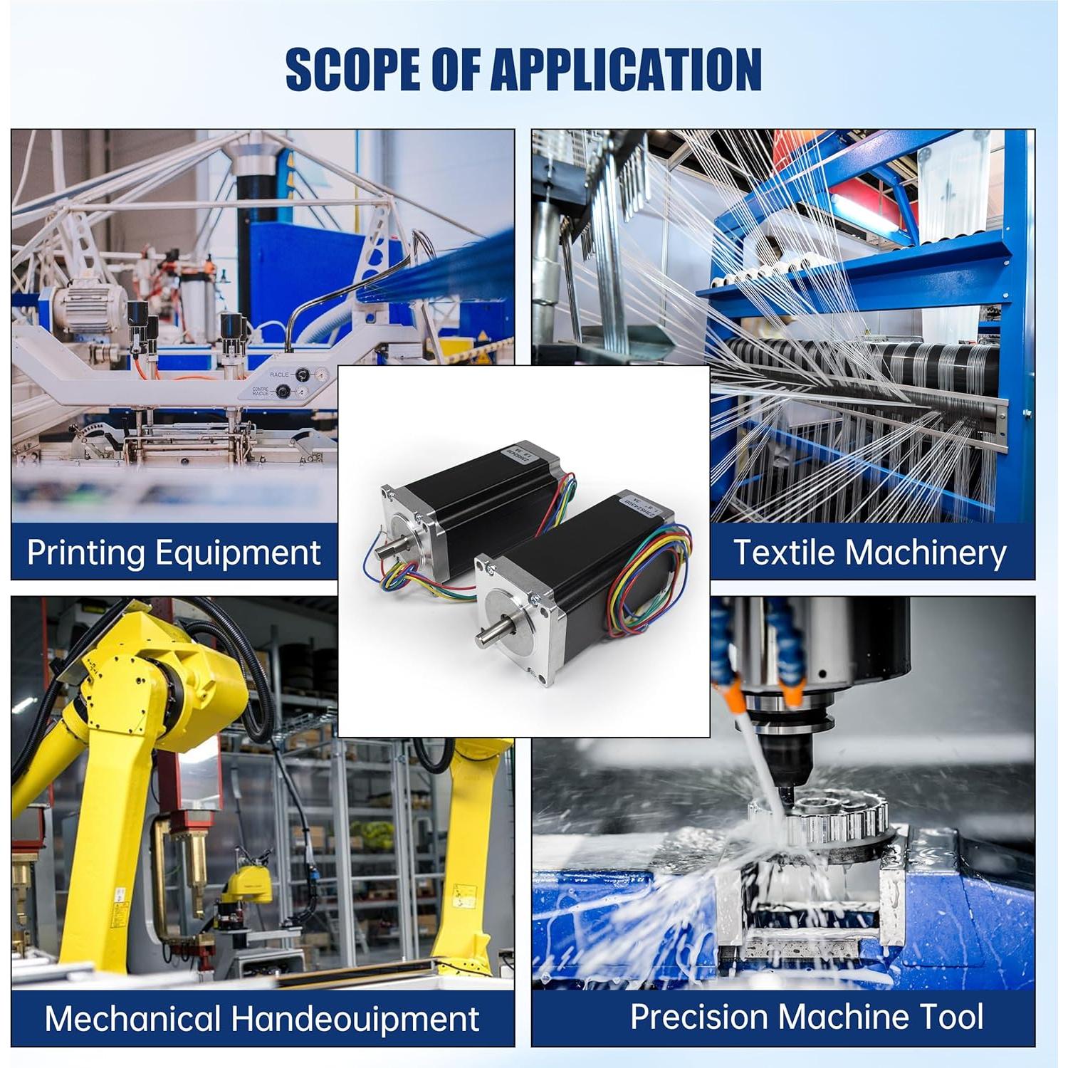 Motor Paso Híbrido Nema 23 3A 2.8Nm 112mm 4Pcs 23HS2430B