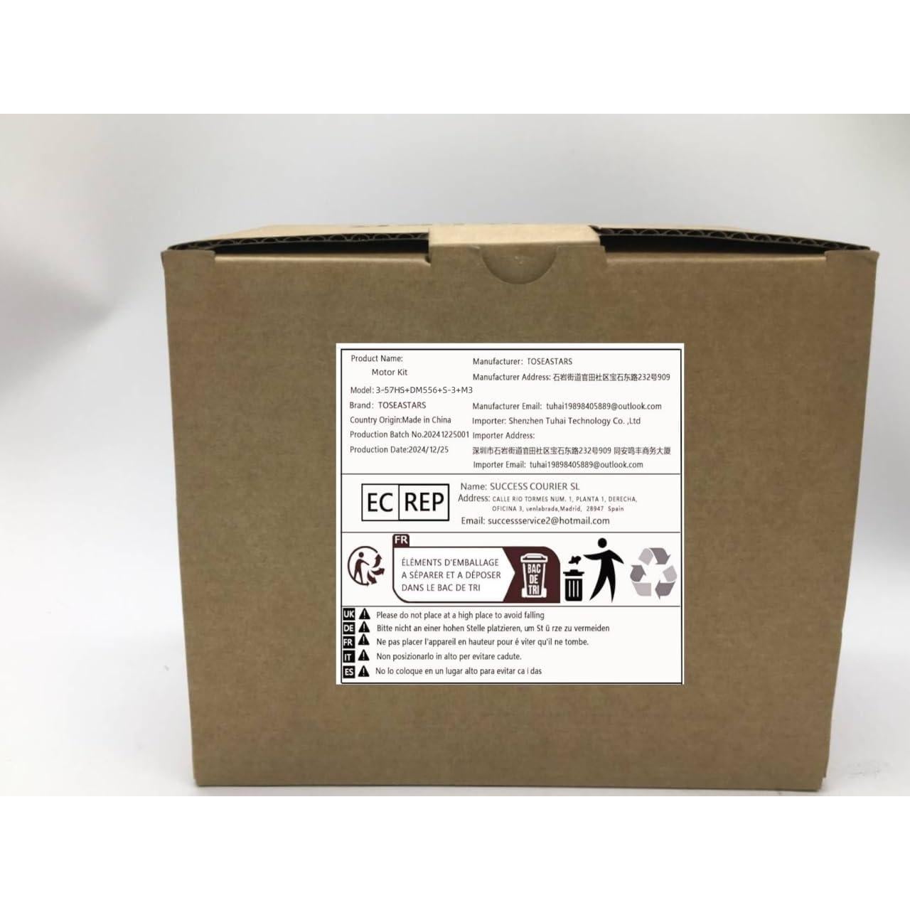 Kit Motor Paso a Paso Nema 23 57mm 1.2Nm 3 Ejes + Controlador DM556