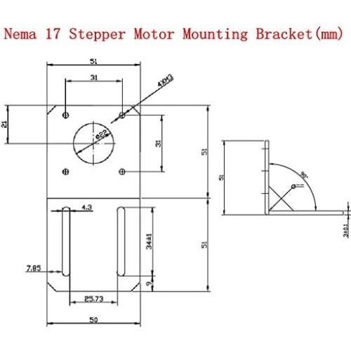 Soporte de Motor Paso a Paso Nema 17 Anndason - 6 PCS