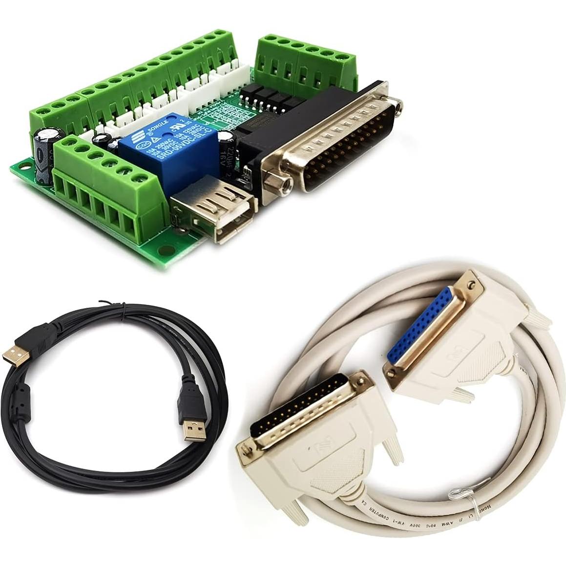 Adaptador CNC 5 Ejes KIRO&SEEU Mach3 USB DB25 80g