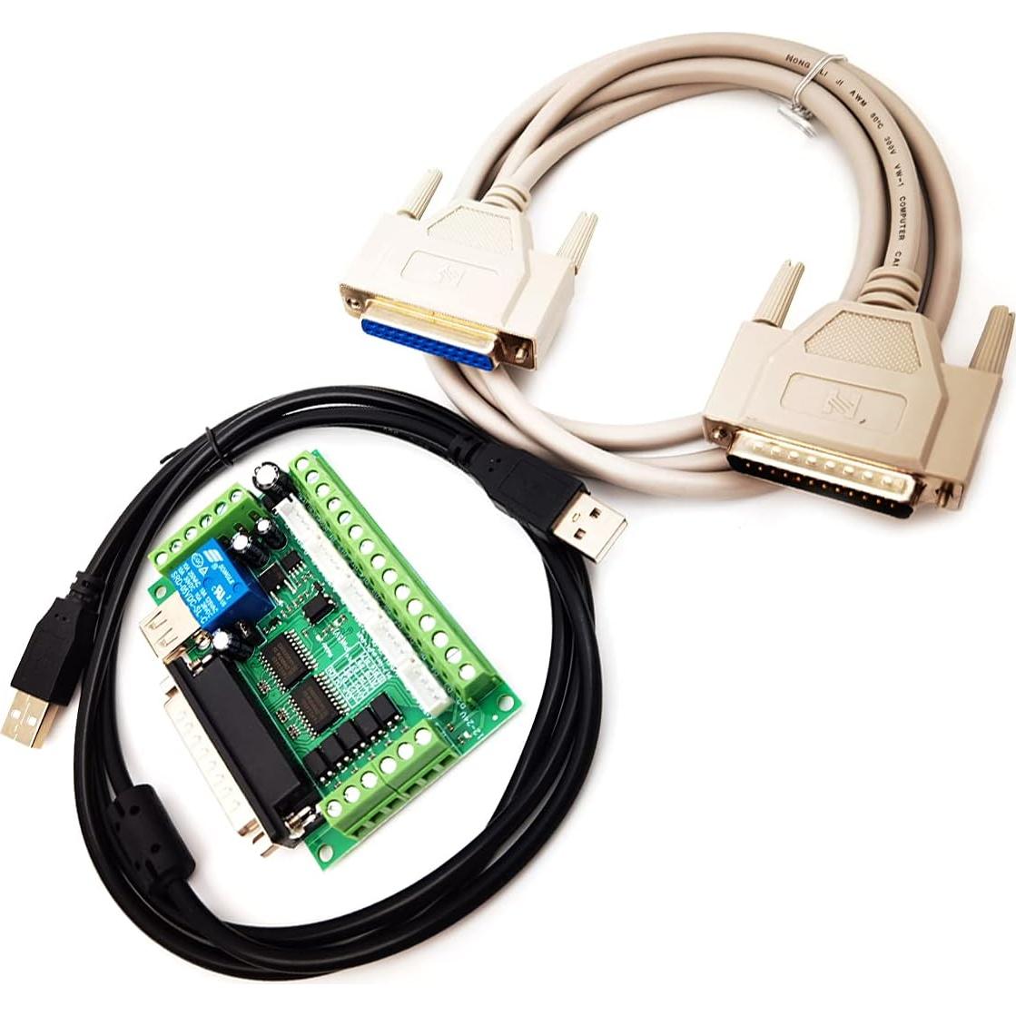 Adaptador CNC 5 Ejes KIRO&SEEU Mach3 USB DB25 80g