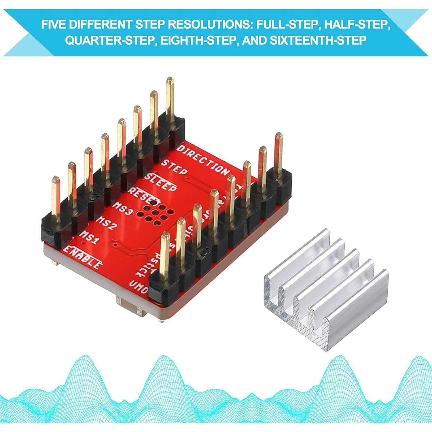 10 Módulos Controlador Motor Paso a Paso Photect A4988 35V 2A