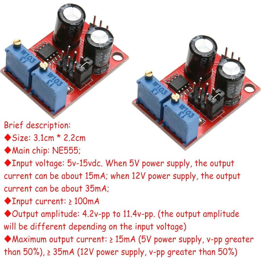 Módulo Generador de Señal NE555 Ajustable 5Pcs para Motor
