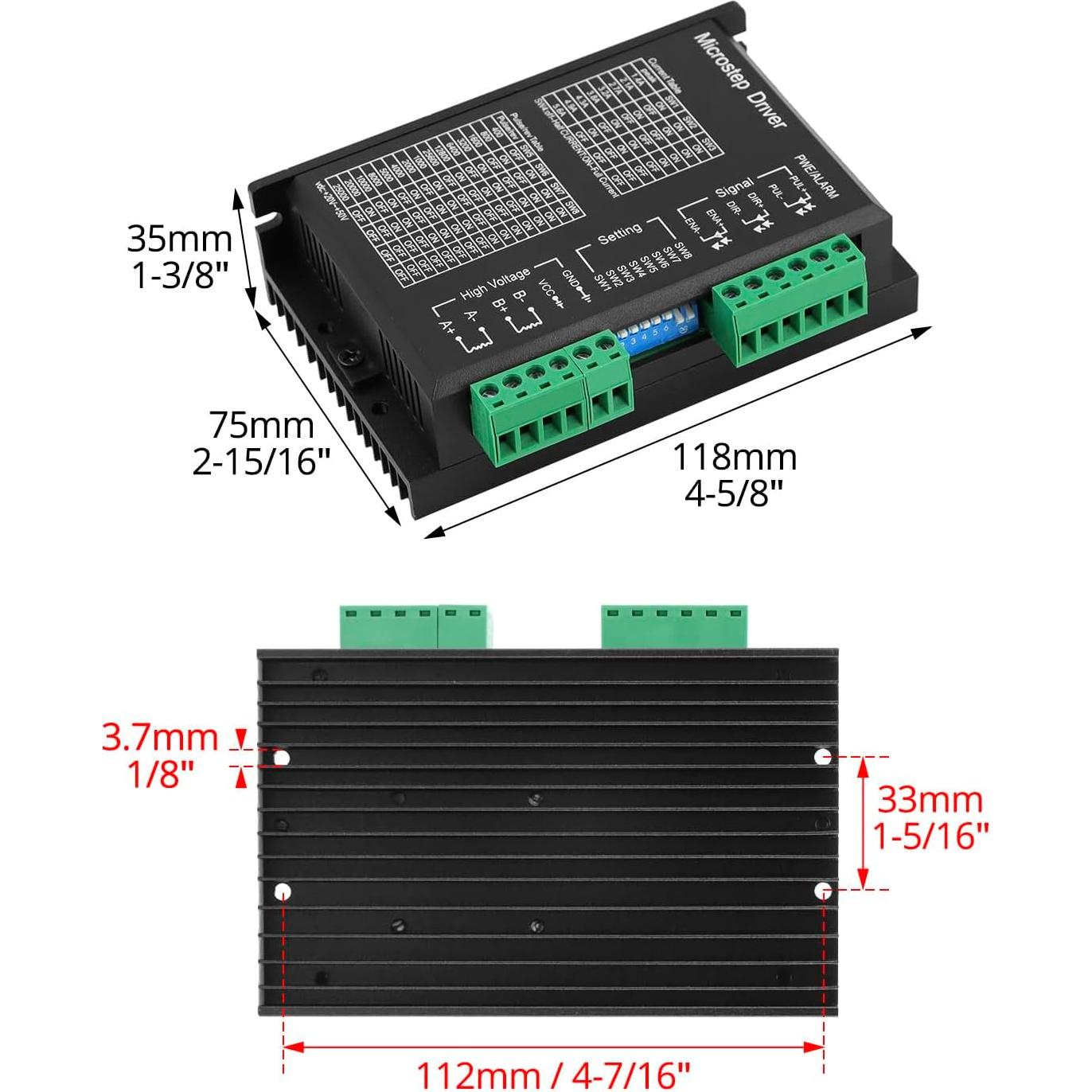 Controlador Digital de Motor Paso a Paso QWORK 20-50V 5.6A