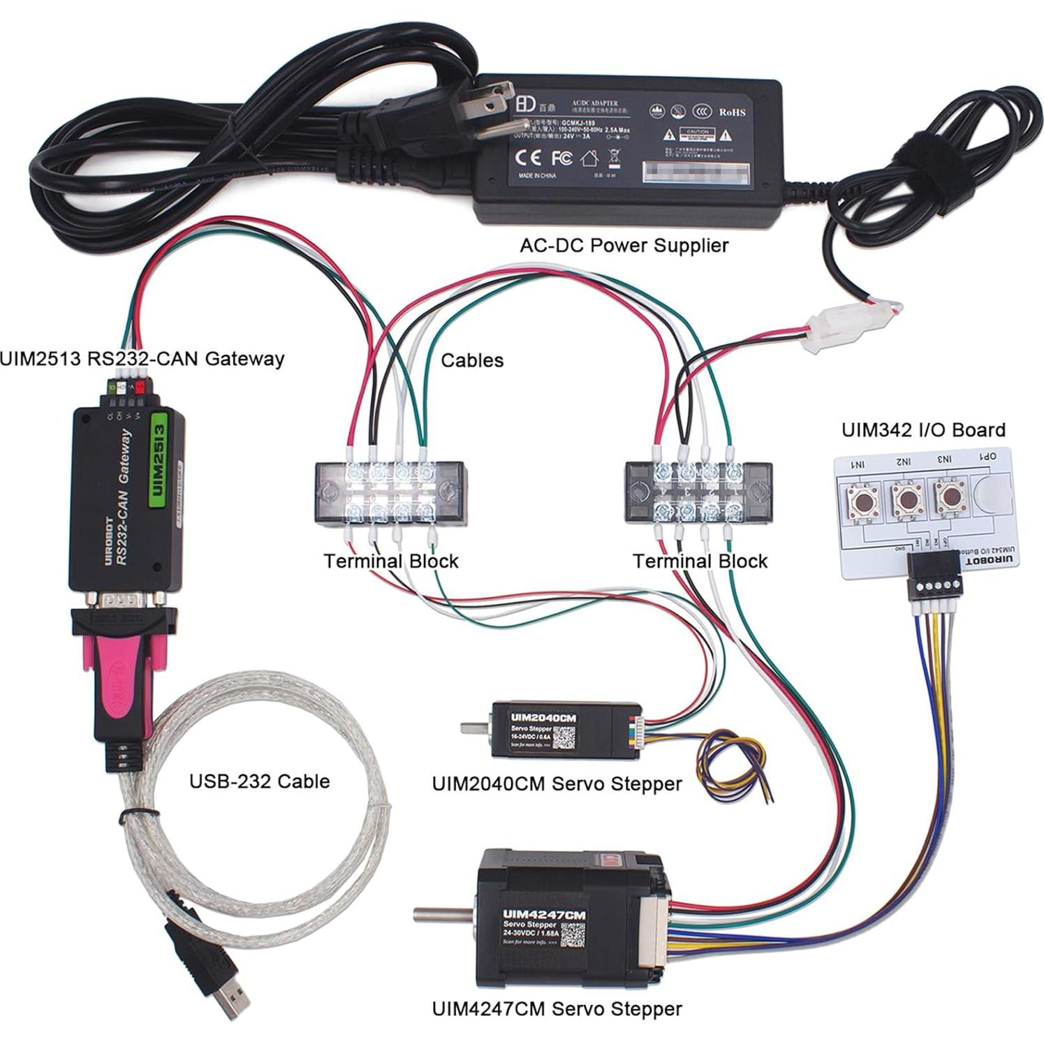 Kit de Evaluación Motor Paso a Paso UIROBOT NEMA 8 y 17