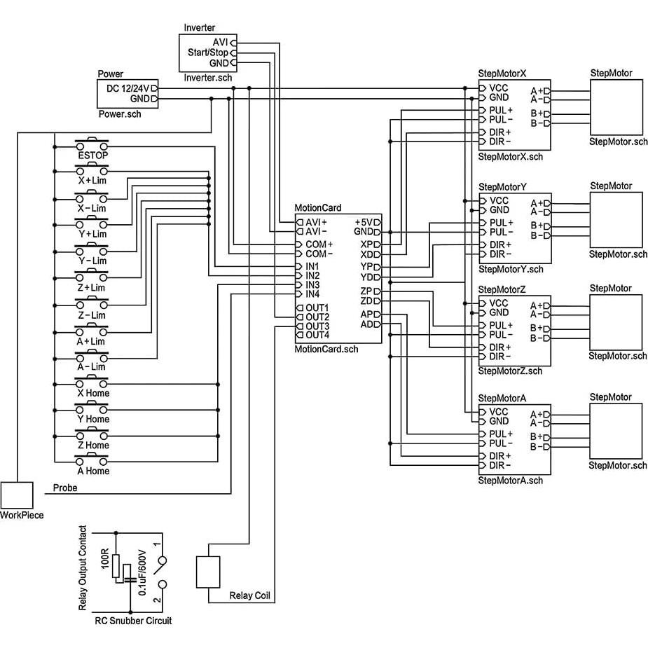 Controlador CNC USB DWEII Mach3 4 Ejes 100KHz para Motores
