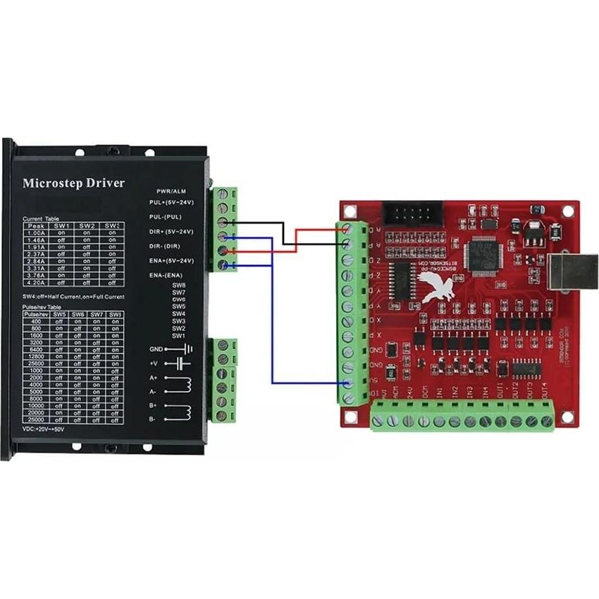 Controlador CNC USB DWEII Mach3 4 Ejes 100KHz para Motores