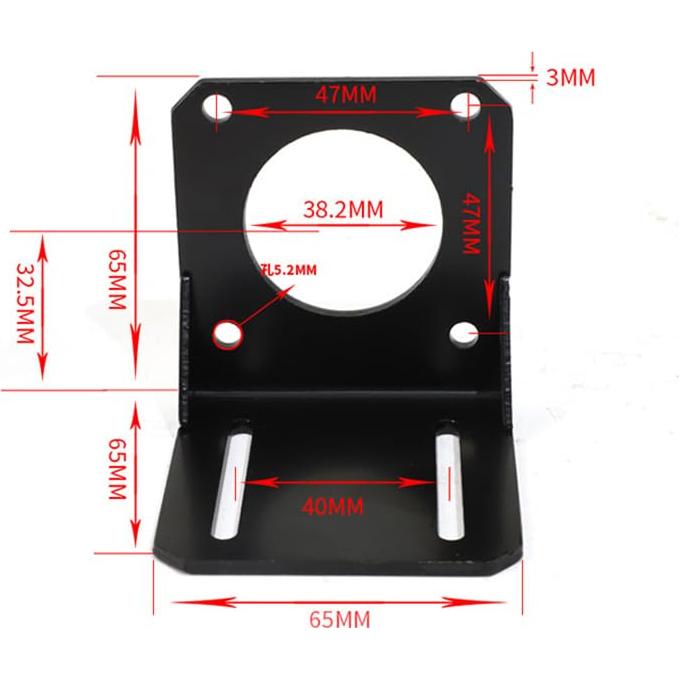 Soporte de Motor Paso a Paso Nema 23 HobbyUnlimited 4pcs