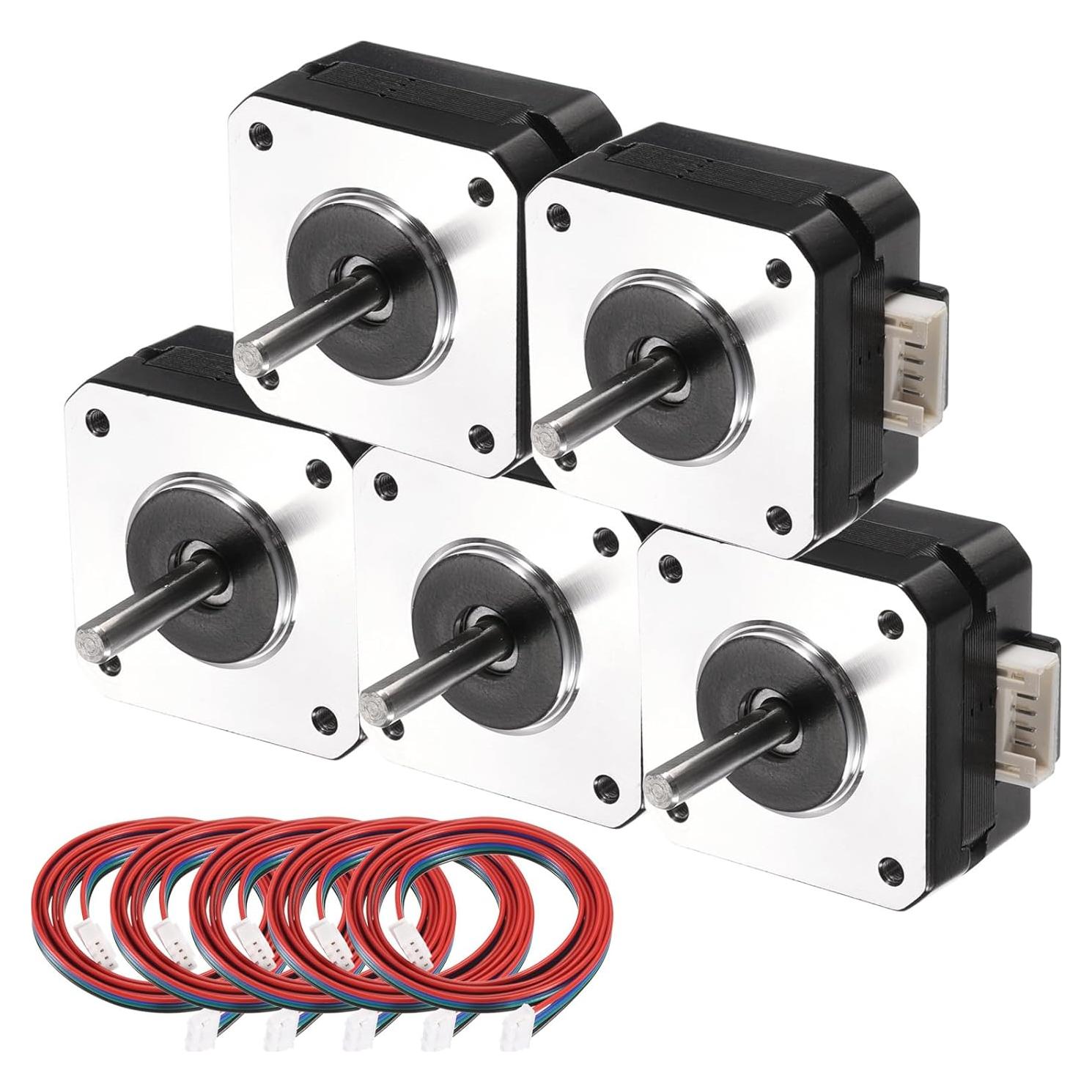 Motor Paso Nema 17 MECCANIXITY 42x42x23mm 1A 4.5V 0.1N.m 5 Pcs