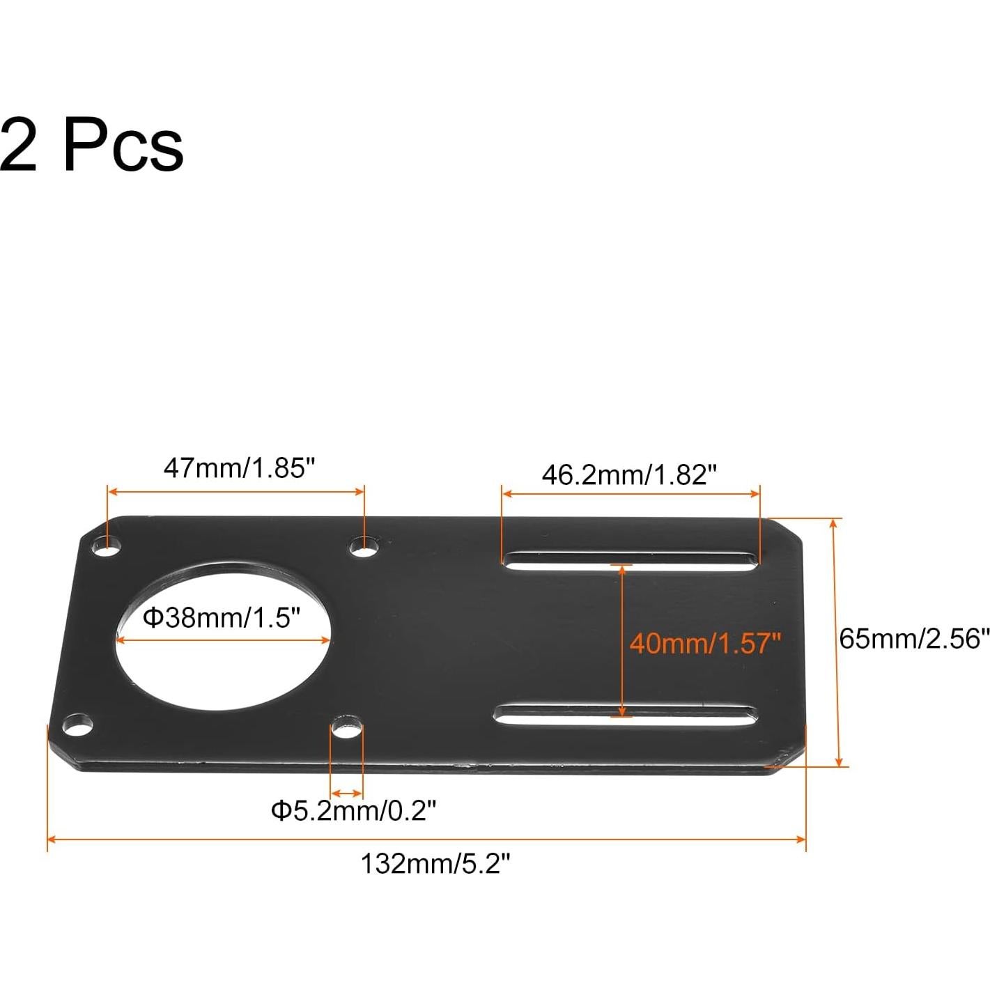 Soporte de Motor MECCANIXITY 132x65mm para NEMA 23 - 2 Pcs