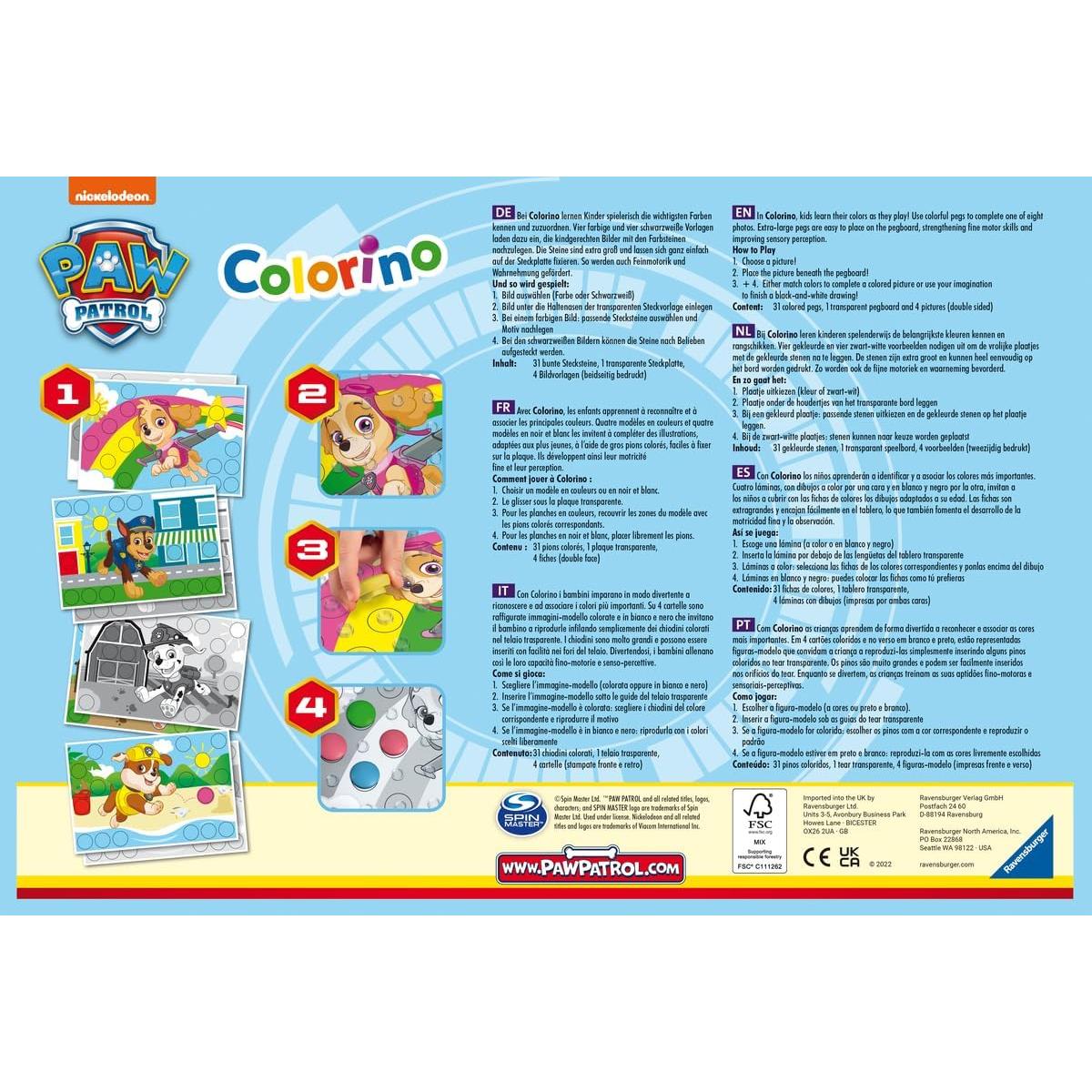 Juego de Colores PAW Patrol Ravensburger 31 Piezas