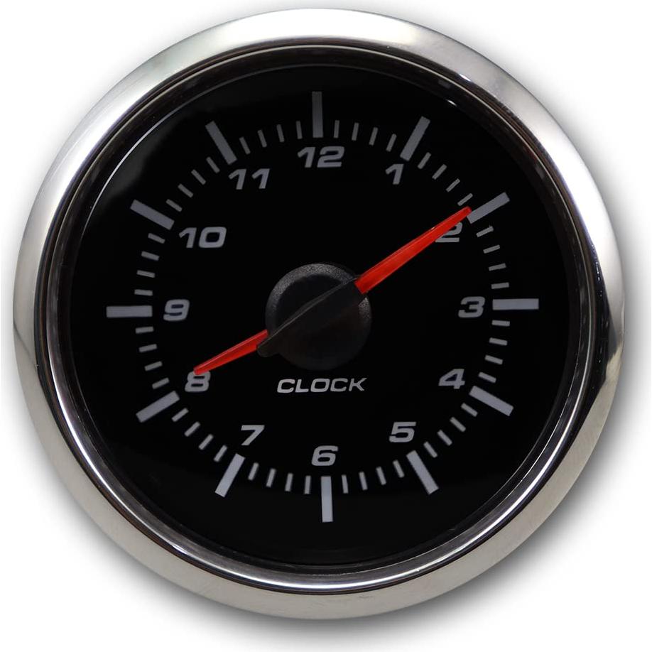 Medidor Eléctrico de Reloj 52mm Motor Meter Racing MGS 0-12h