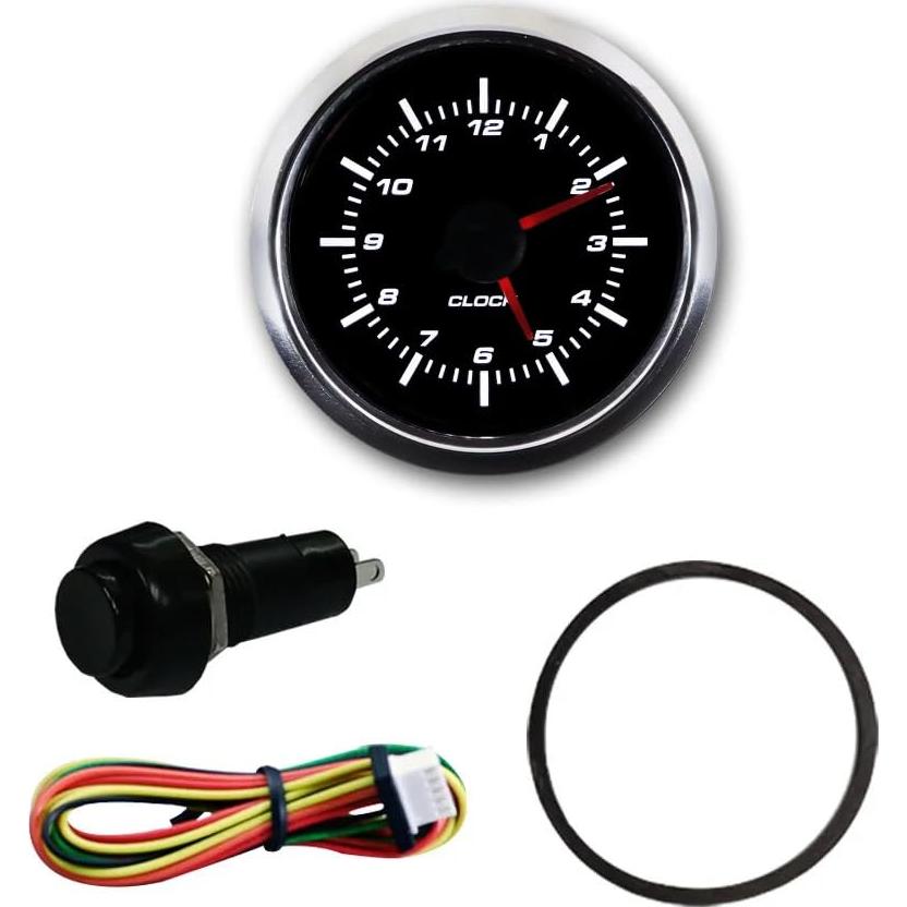 Medidor Eléctrico de Reloj 52mm Motor Meter Racing MGS 0-12h