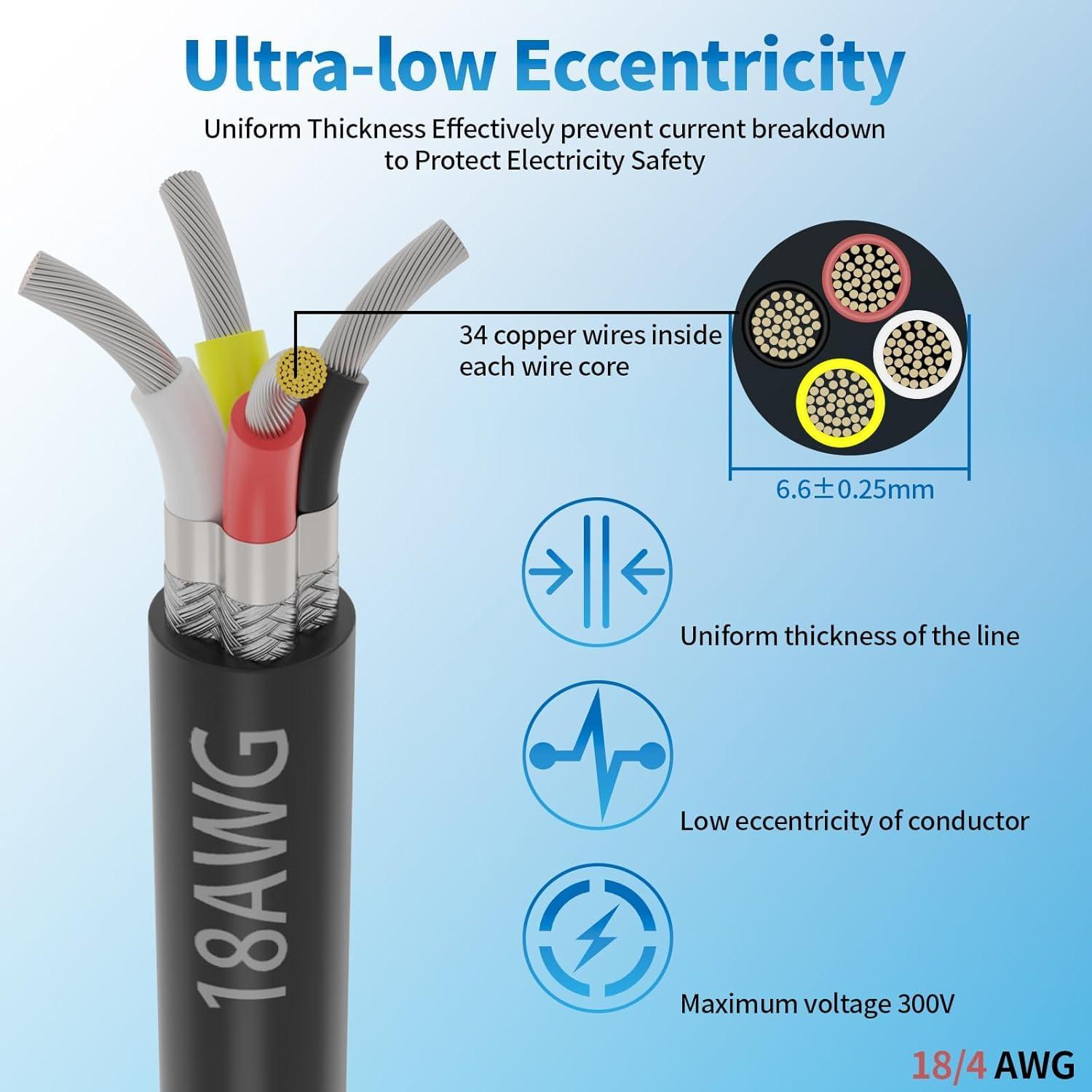 Cable Blindado 18 AWG 4 Conductores 30 Metros PYL