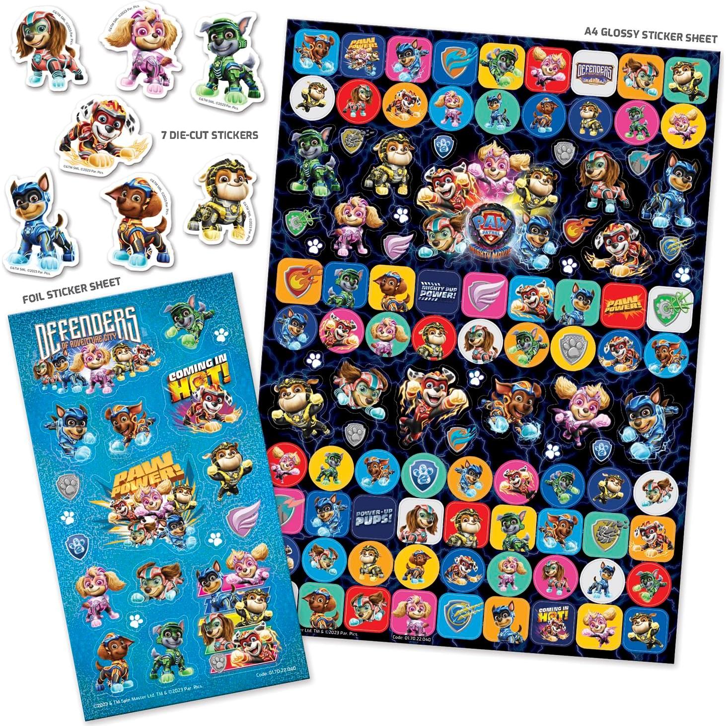 Mega Pack Stickers PAW Patrol Película Poderosa 150 Piezas