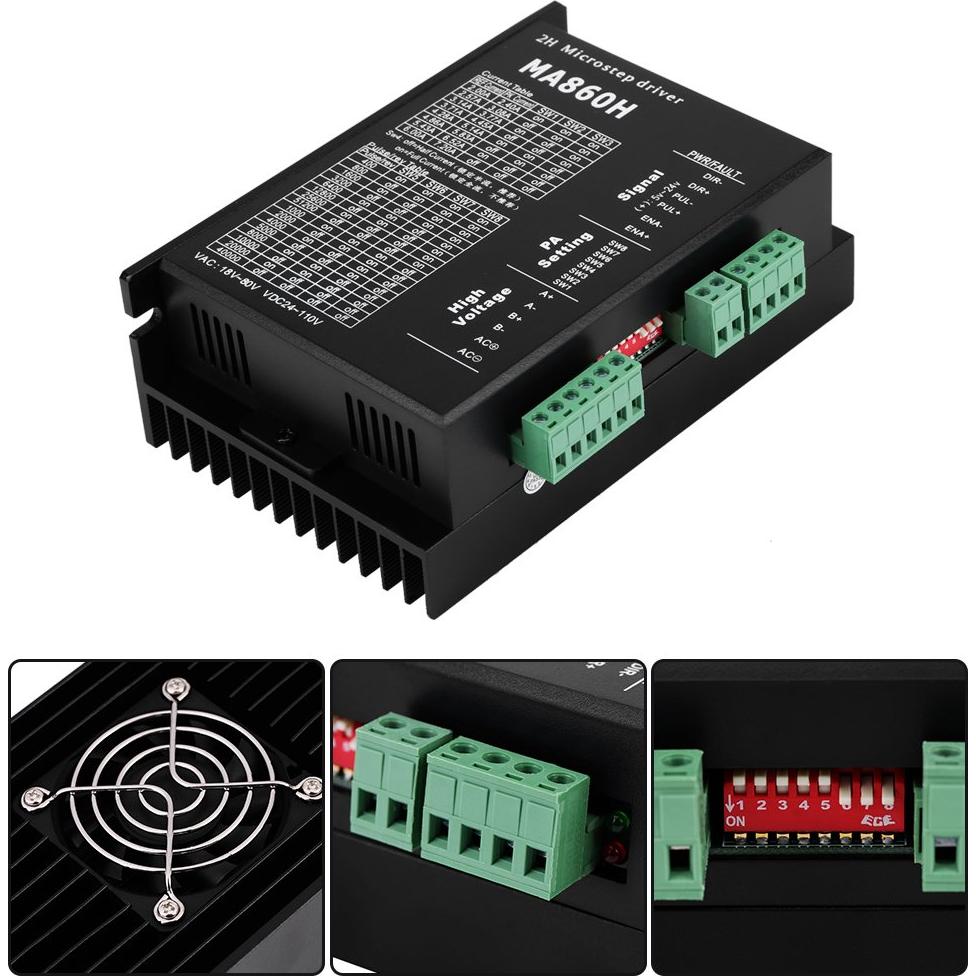 Controlador de Motor Paso a Paso Nema 34 18-80V AC 24-110V DC 7.2A