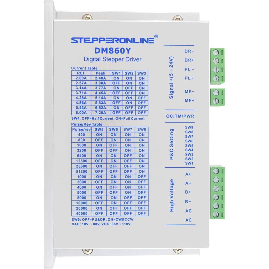 Kit CNC Motor Paso Nema 34 4.8Nm 6.0A y Controlador DM860Y