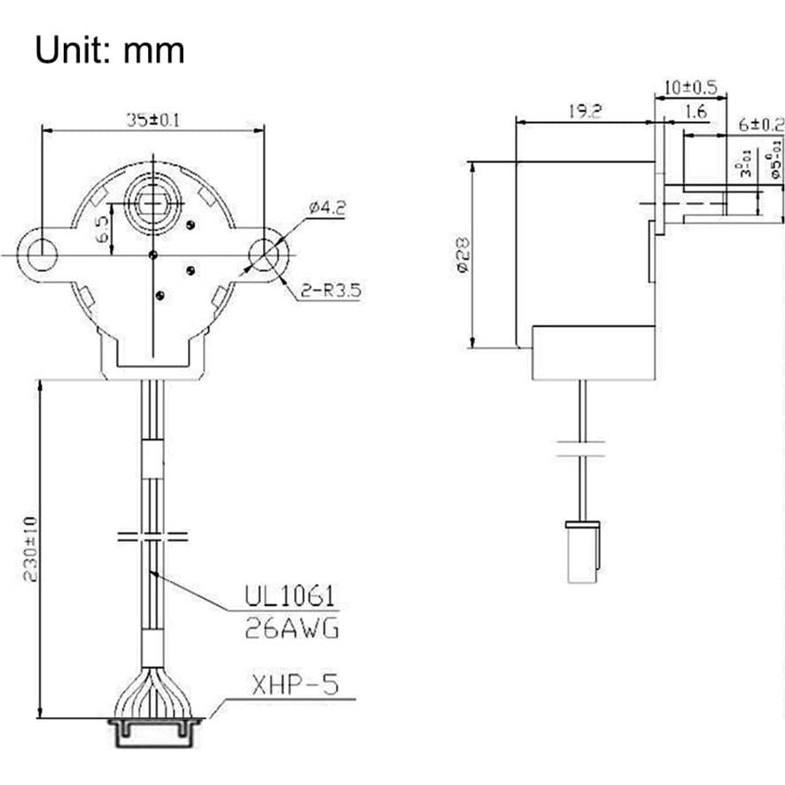 6 Sets Módulo Controlador Motor Paso a Paso ULN2003 + 28BYJ-48