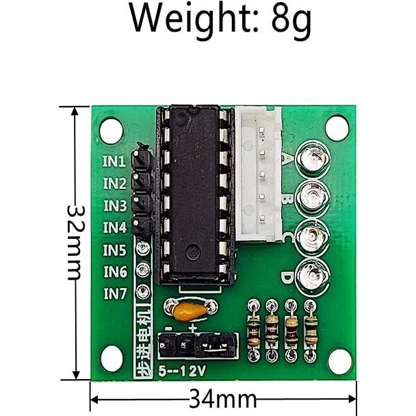 6 Sets Módulo Controlador Motor Paso a Paso ULN2003 + 28BYJ-48