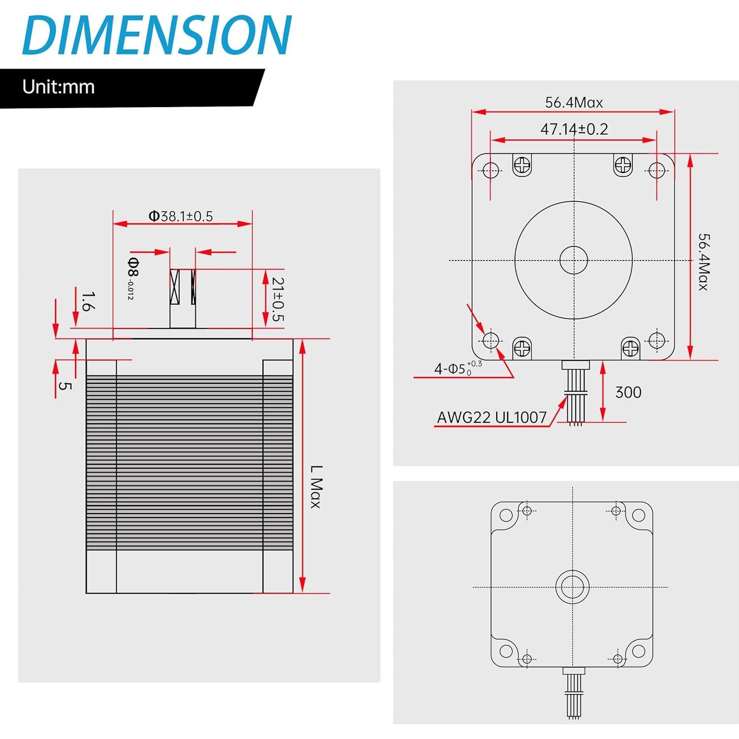 Kit Controlador CNC RATTMMOTOR Nema 23 1.8Nm 4.5A TB6600