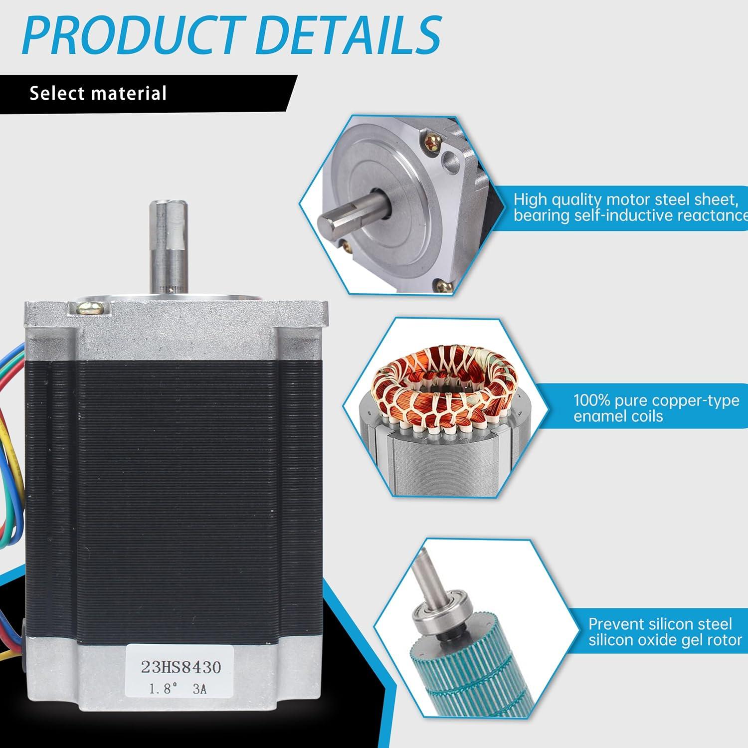 Kit Controlador CNC RATTMMOTOR Nema 23 1.8Nm 4.5A TB6600