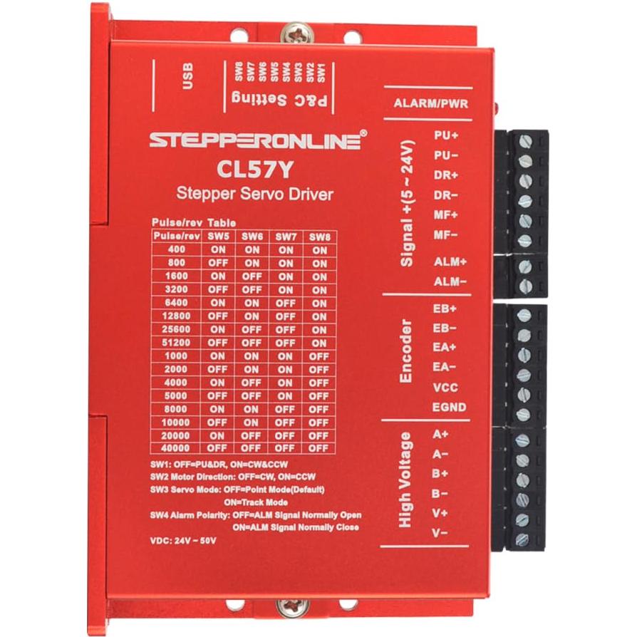Kit CNC YS Series Motor Nema 23 3.00Nm 122mm Controlador CL57Y
