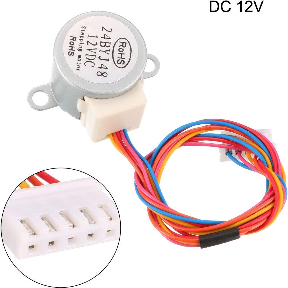 Motor Paso a Paso Reductor uxcell 24BYJ48 DC 12V 4 Fases