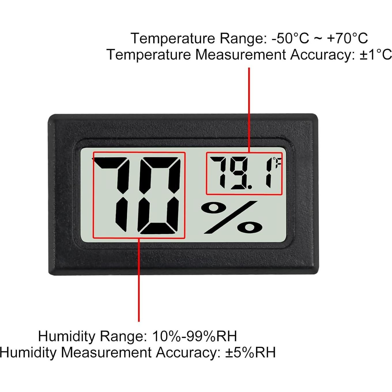 Termómetro Higrómetro Digital 3 Pcs Shutao Mini LCD Interior