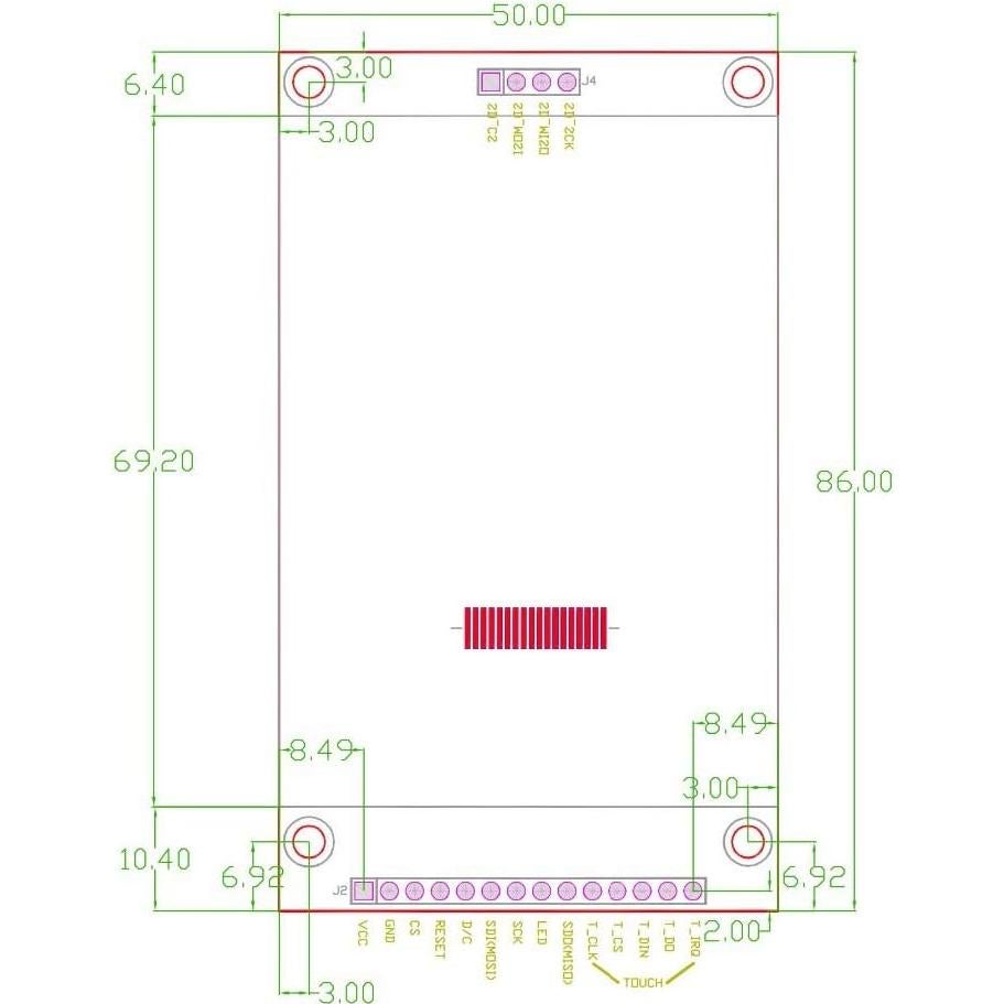Pantalla LCD TFT 2.4" HiLetgo ILI9341 240x320 5V/3.3V