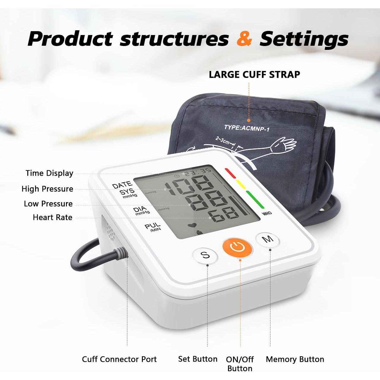 Monitor de Presión Arterial Automático Angel Wish con Pantalla LCD