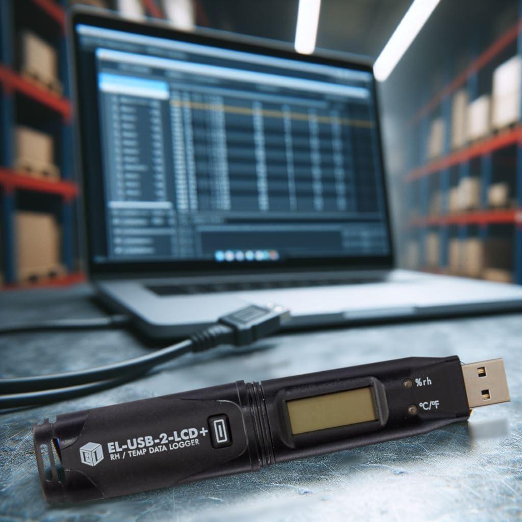 Registrador de Datos de Humedad y Temperatura Lascar EL-USB-2-LCD+