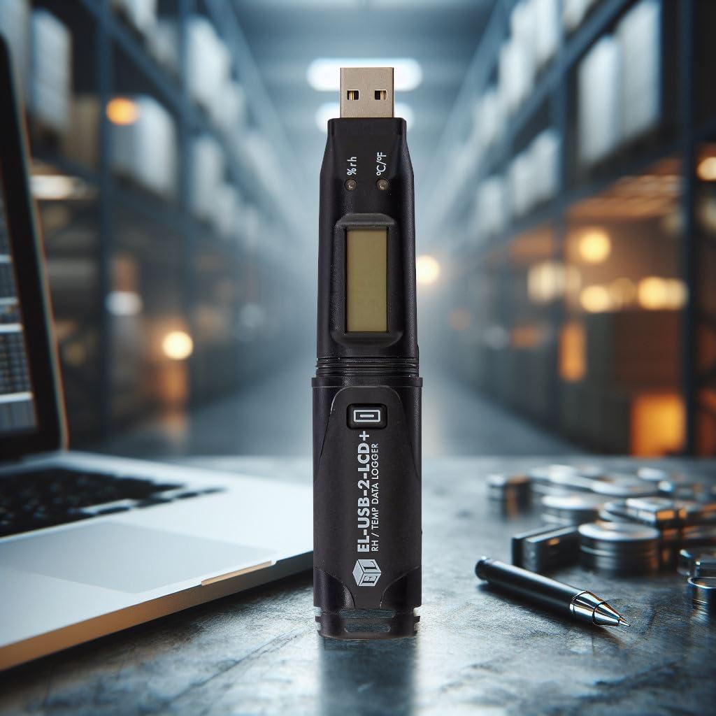 Registrador de Datos de Humedad y Temperatura Lascar EL-USB-2-LCD+