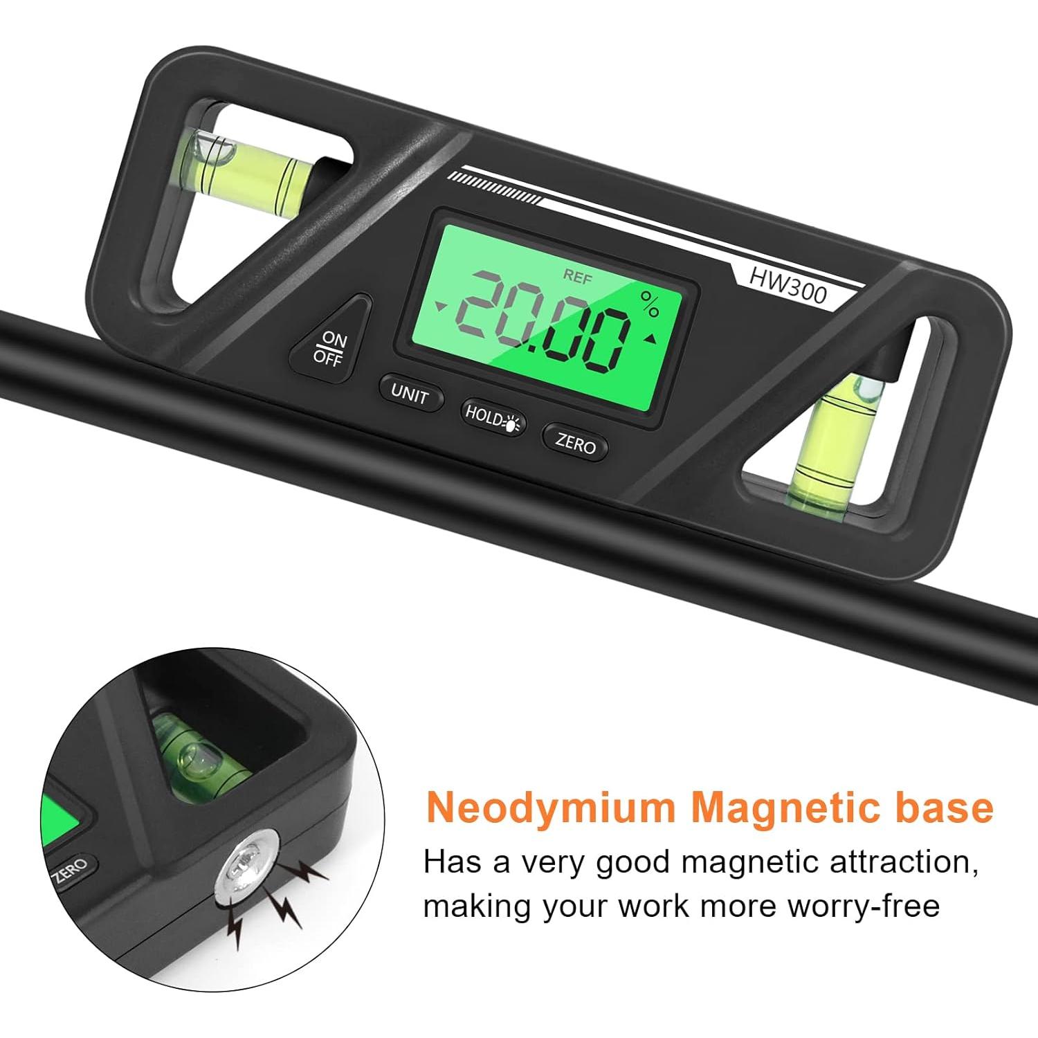 Nivel Digital Rehomy 360° con Pantalla LCD y Base Magnética