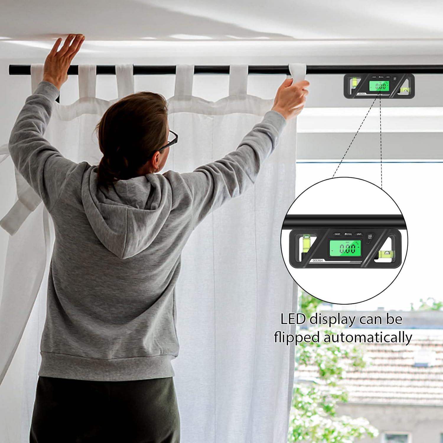 Nivel Digital Rehomy 360° con Pantalla LCD y Base Magnética